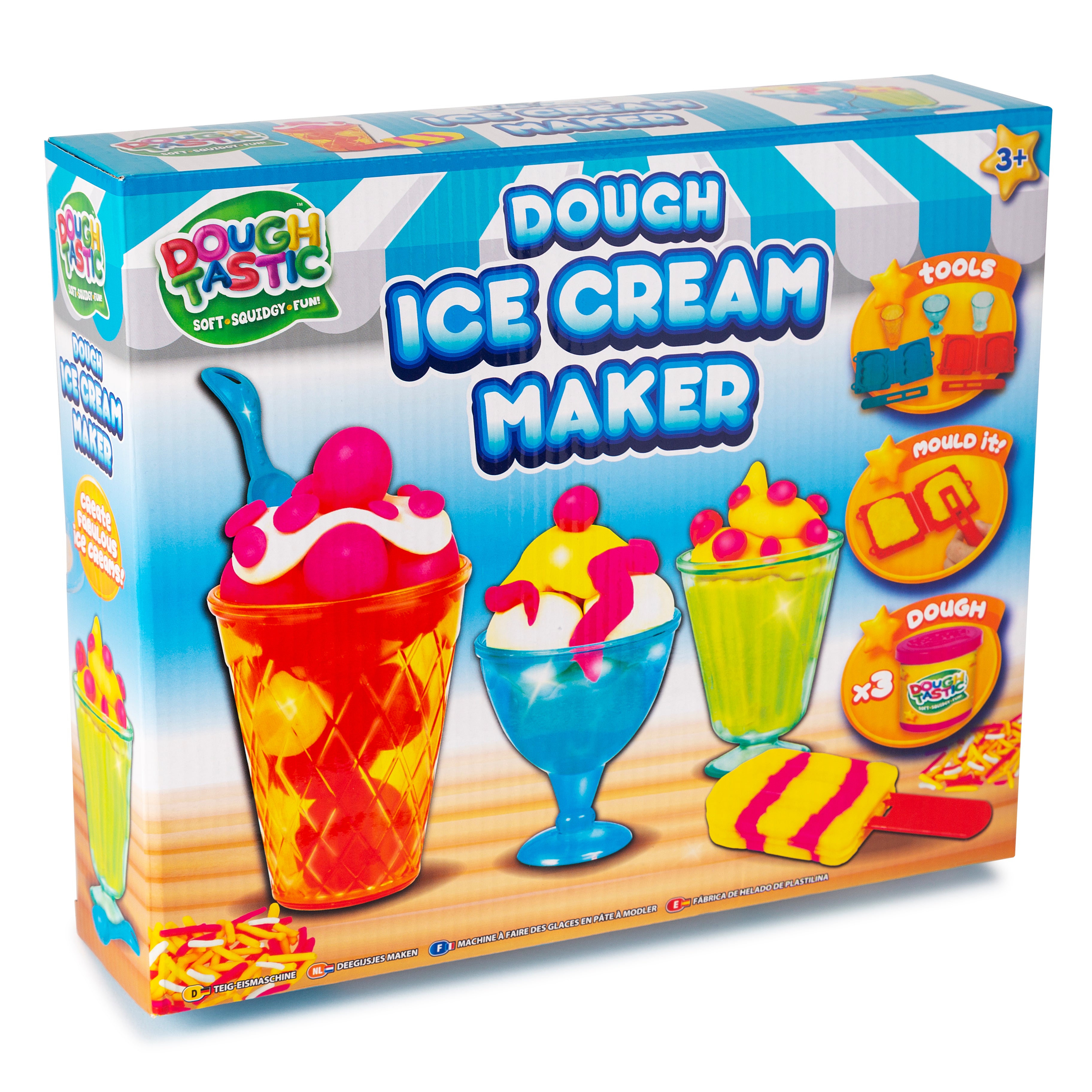 Kids Children Ice Cream Dough Craft Gift Set Tubs And Shapes Toy Hobby For Play Kids Children Ice Cream Dough Craft Gift Set Tubs And Shapes Toy Hobby For Play